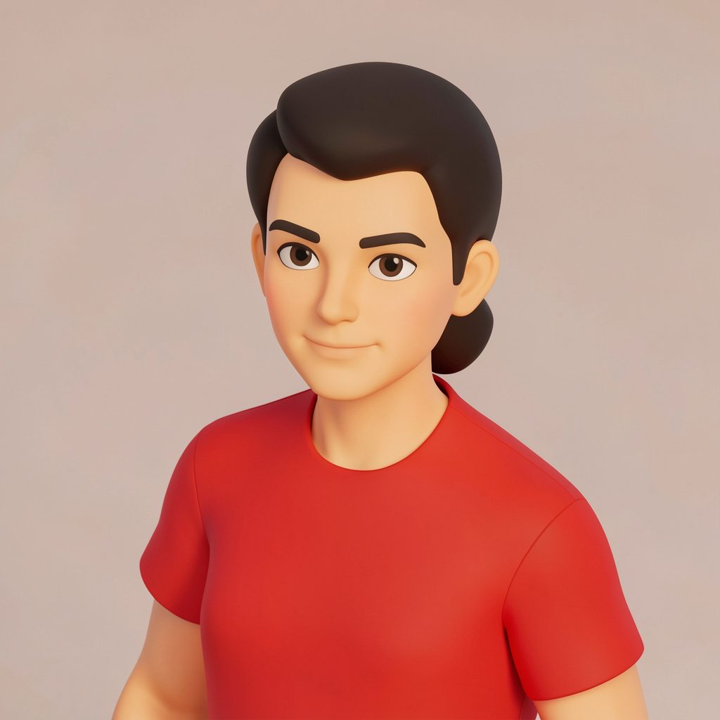 Comic shop staff member portrait in warm tones